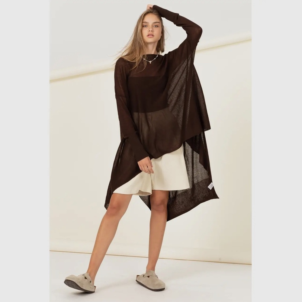 Boho Long sleeves High Low Tunic